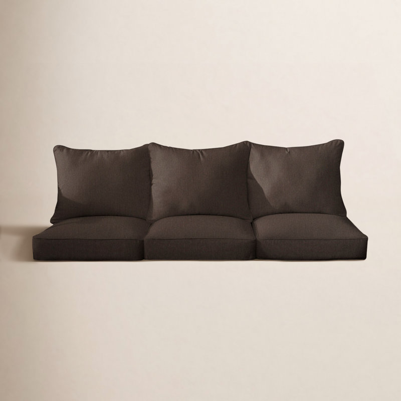Coussin de siège / dossier Davana intérieur / extérieur Sunbrella, Brun foncé, L 23,50 po x P 23 po