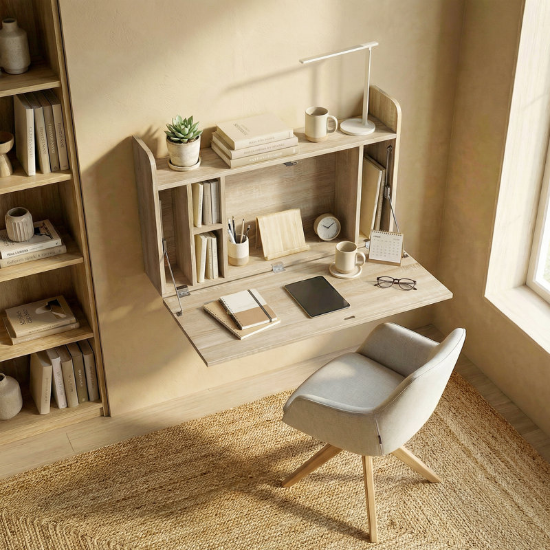 Wall Mounted Desk, Oak