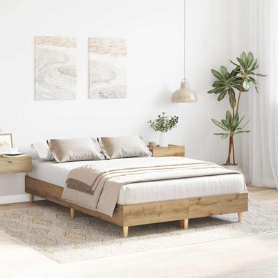 Bed Frame No Mattress Engineered Wood