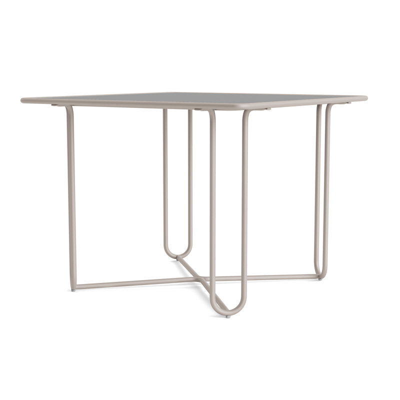 Walter Lamb Outdoor Square Dining Table, Dove Smooth