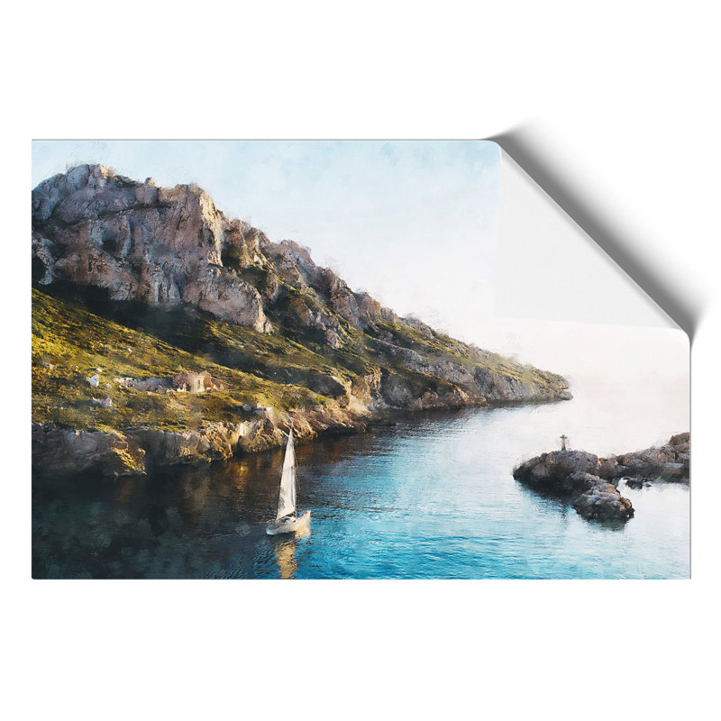 Sailboat In Marseille France - No Frame Print, 42cm H x 59cm W x 0.1cm D