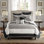 Ensemble de courtepointe 7 pièces avec taies décoratives européennes et coussins décoratifs noirs