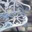 Rose Ornate Detail Metal Outdoor Garden Bench-68597851