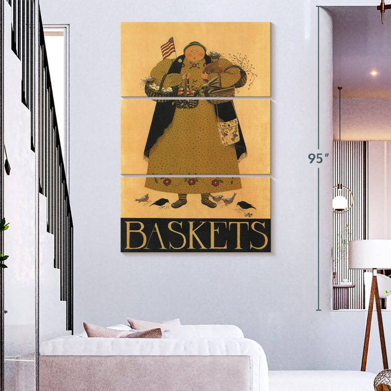 Leisha Baskets, 74" H x 48" W