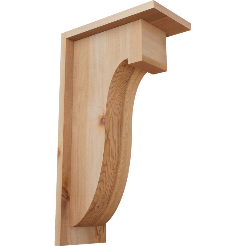 Corbeille lisse Del Monte avec plaque arrière, cèdre rouge de l'Ouest, l 5 1/2 po x P 10 po x H 18 po, Lisse, Cèdre rouge