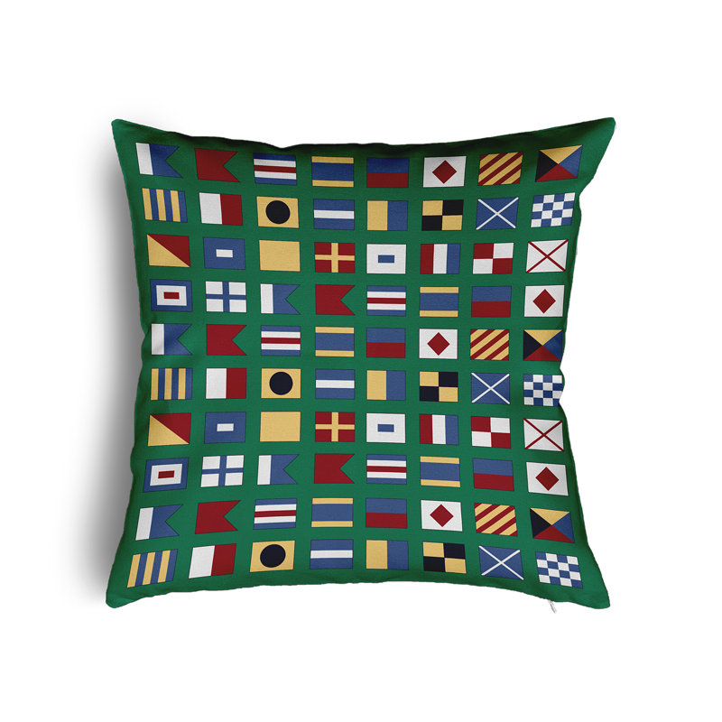 Coussin Nantucket, H 24 po x l 24 po, Menthe véritable