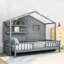 Lit simple en bois avec bande lumineuse et tablettes intégrées-1778307252