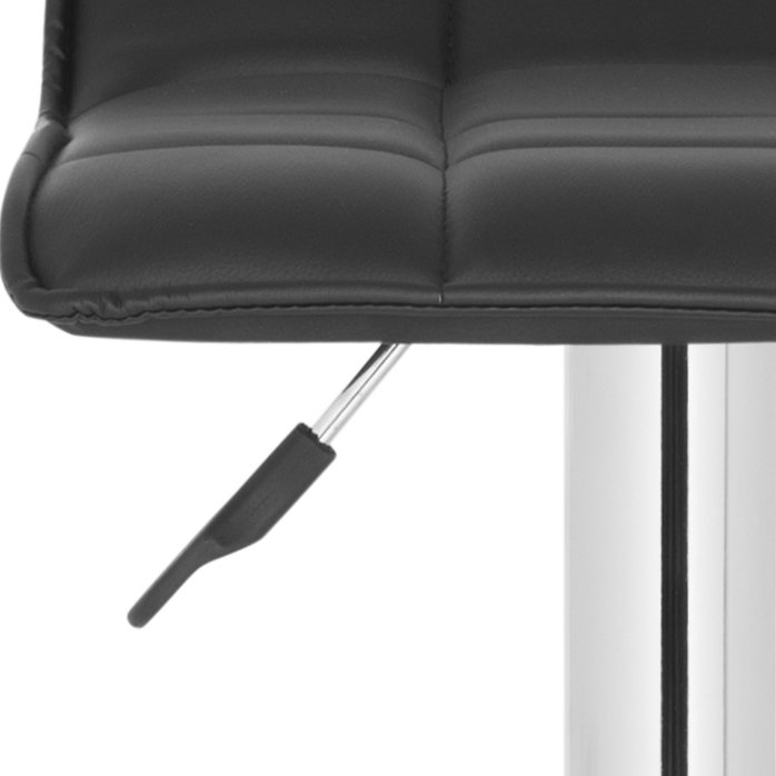 Bunky Swivel Upholstered Adjustable Height Counter Stool, Black