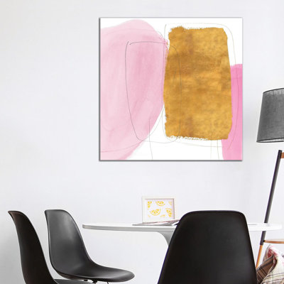 Blushing Gold I 1 Piece Wrapped Canvas Wall Art