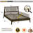 Kaylin Premium Solid Wood Platform Bed Frame with Headboard – 800 lb Capacity, No Box Spring Needed, Fits All Mattresses-73640226-73296058