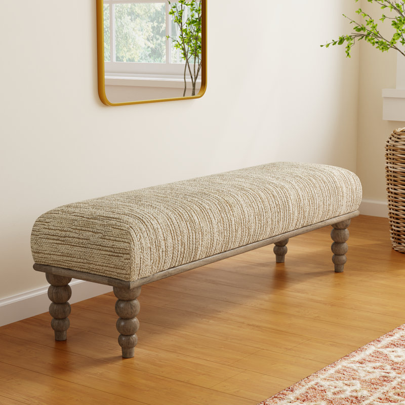 Chrissy Polyester Upholstered Bench