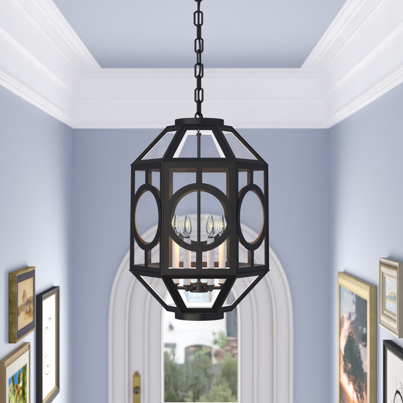 Visual Comfort 6 Light Chandelier, Aged Iron