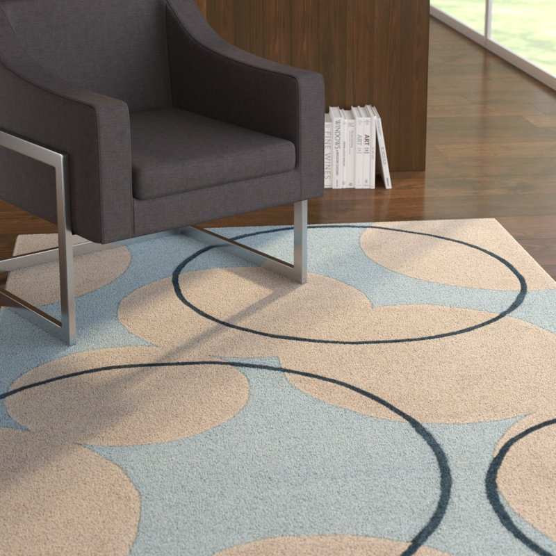 Labarbera Wool Abstract Indoor Rug, Rectangle 9' x 13'