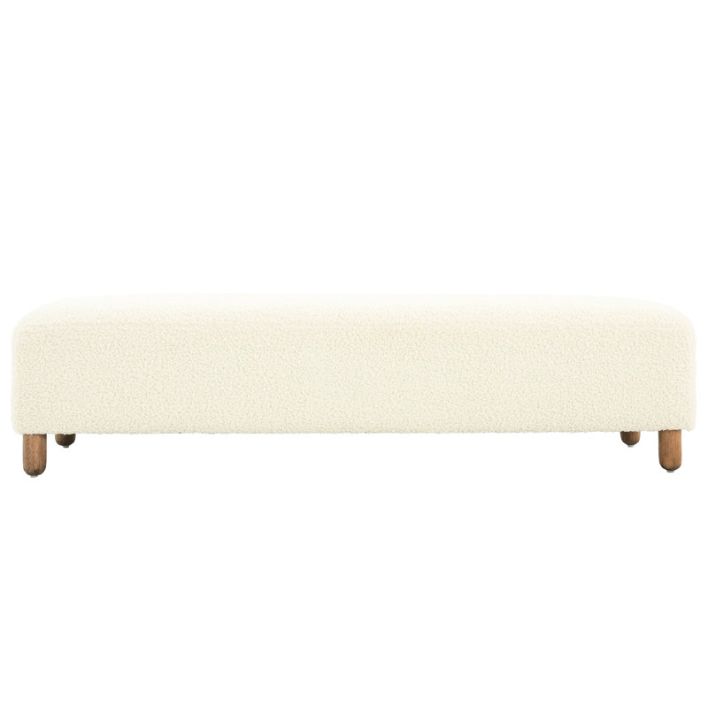 Rectangulaire avec revêtement en fibre acrylique et structure robuste et douce, Blanc