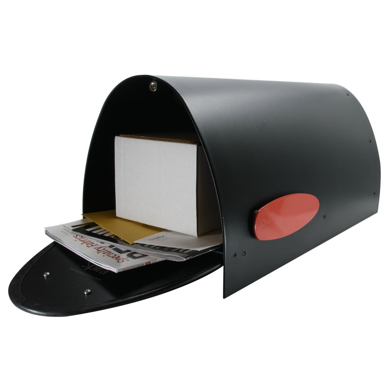 Large Black Stainless Steel Modern Postbox