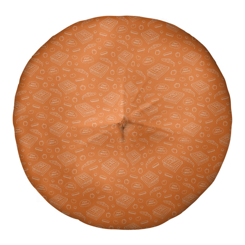 Coussin de sol Katelyn Elizabeth, 30 po x 30 po, Orange