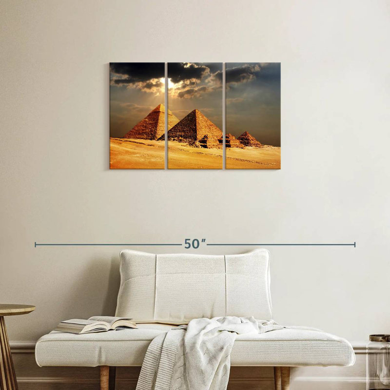 Pyramides d'Adella Gizeh, H 20 po x l 33 po