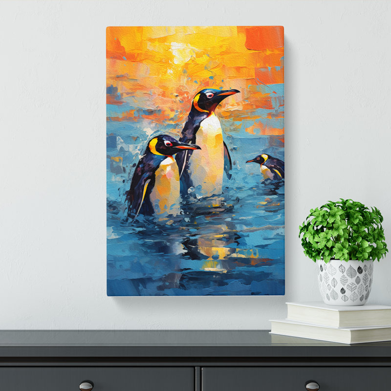 Penguin Impressionism No.2 - Print, 50cm H x 35cm W x 3cm D