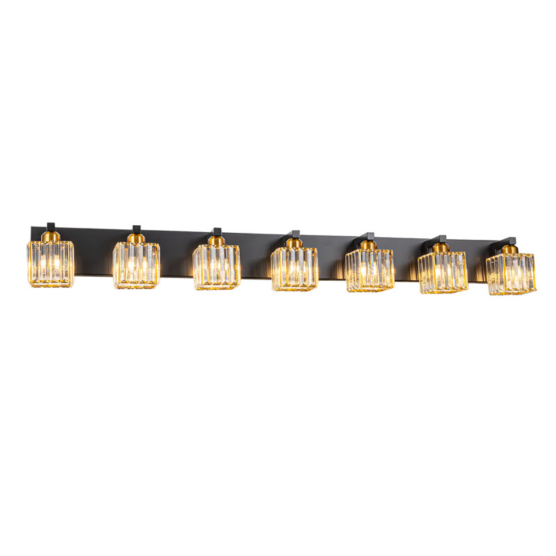 Paislyn Dimmable Vanity Light, Matte Black/Gold, 7