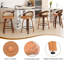 Tabouret de bar pivotant jaune Mid Century