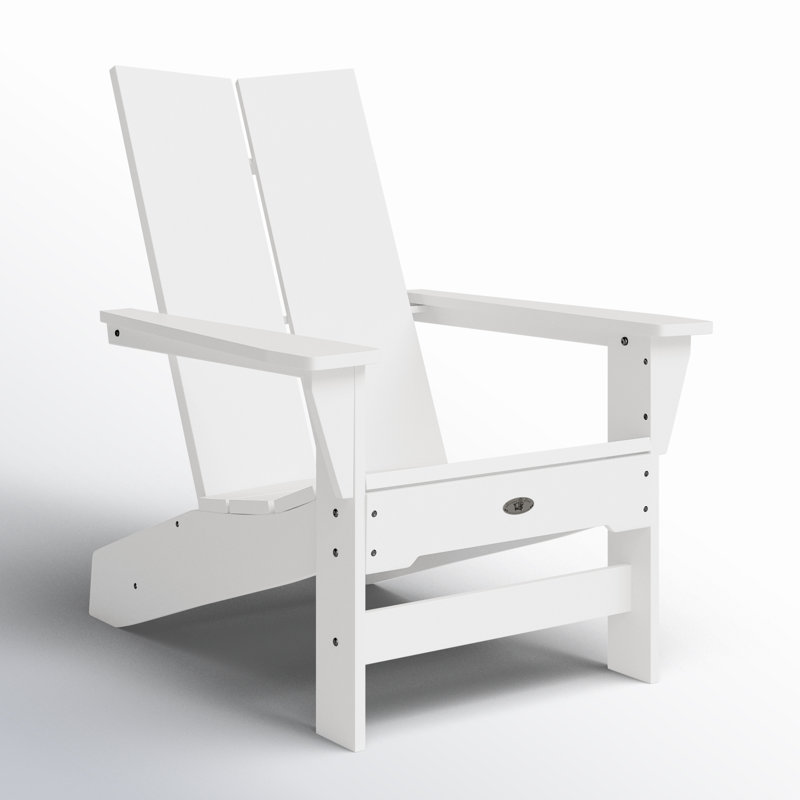 Chaise Adirondack en plastique Catina, Blanc