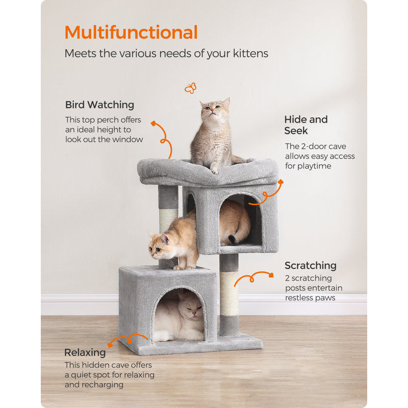 67cm H Cat Tree, Light Grey