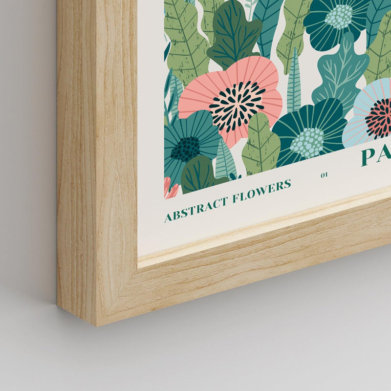 «Flower Market Abstract Floral Botanical Modern City Prints», art minimaliste encadré sur papier, 9 pièces, L 11 po x H 14 po