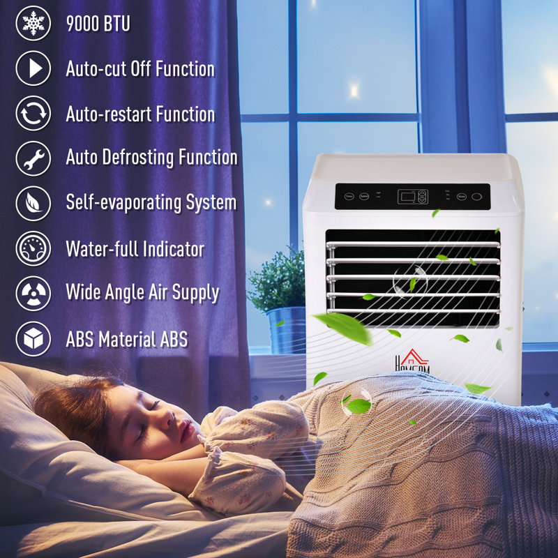 Saxon Portable Air Conditioner with Remote, 9000Btu