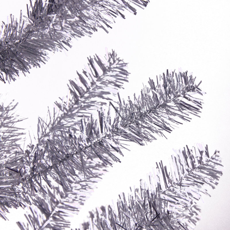3' Medium Silver Tinsel Twig Artificial Christmas Tree - Unlit