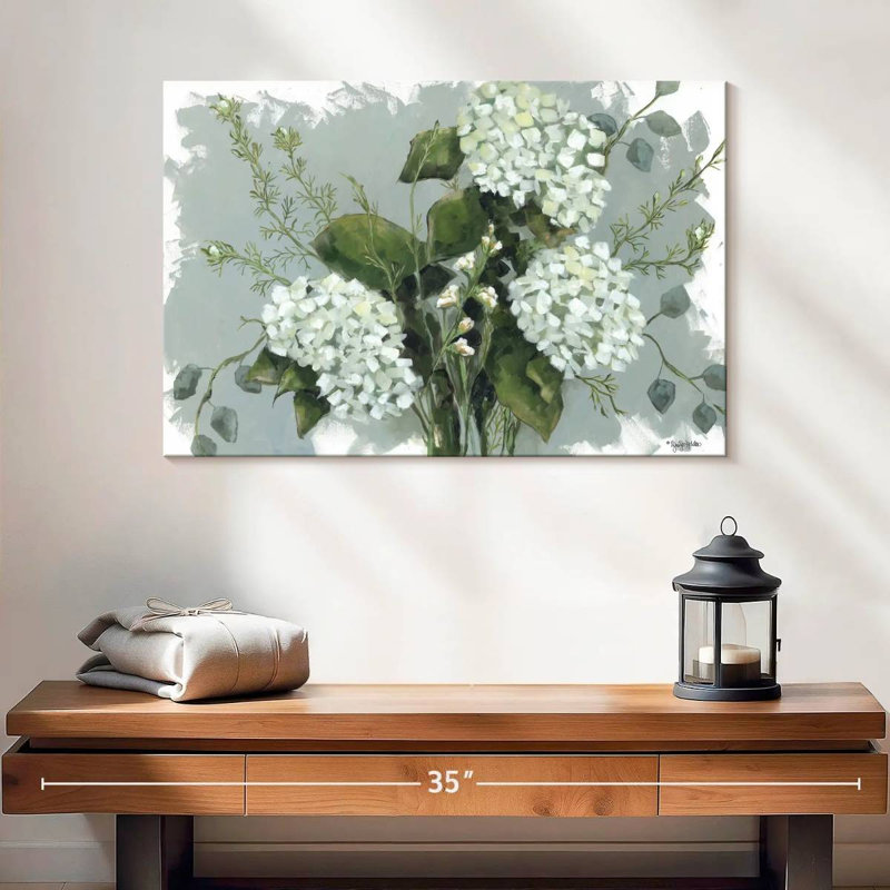 Harnek Hydrangeas In White, 16" H x 24" W