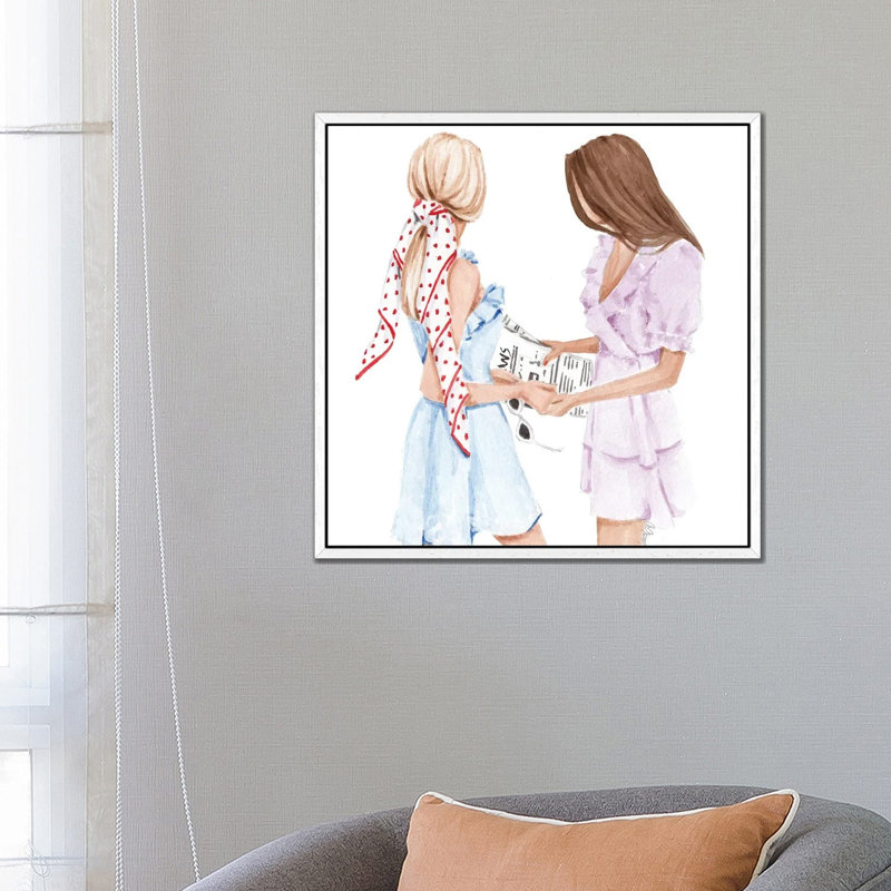 Friends by Style Of Brush - Gallery-Wrapped Canvas Giclée on Canvas, White Framed, 66.04 cm H x 66.04 cm W