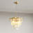 Justina Gold 4-light 15" Crystal Glass Prism 4-tier Chandelier