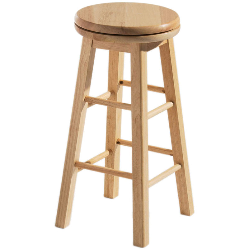 Swivel Solid Wood Counter Stool, Oak