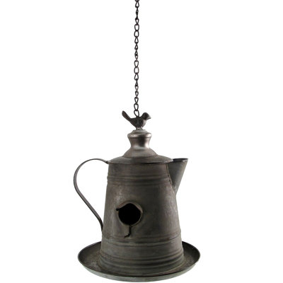 Kerveen 12'' H x 12'' W x 8.5'' D Hanging Rust Resistant Birdhouse