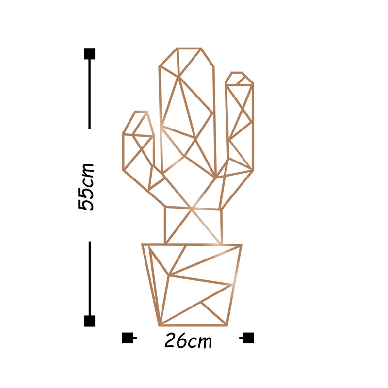 Elegant Decorative Metal Wall Accessory, Copper Finish, 10.2 x 21.7 inches | 100% Metal, Thickness: 0.06 inches | Easy Wall Hanging Design, Perfect for Home Decor & Modern Interiors