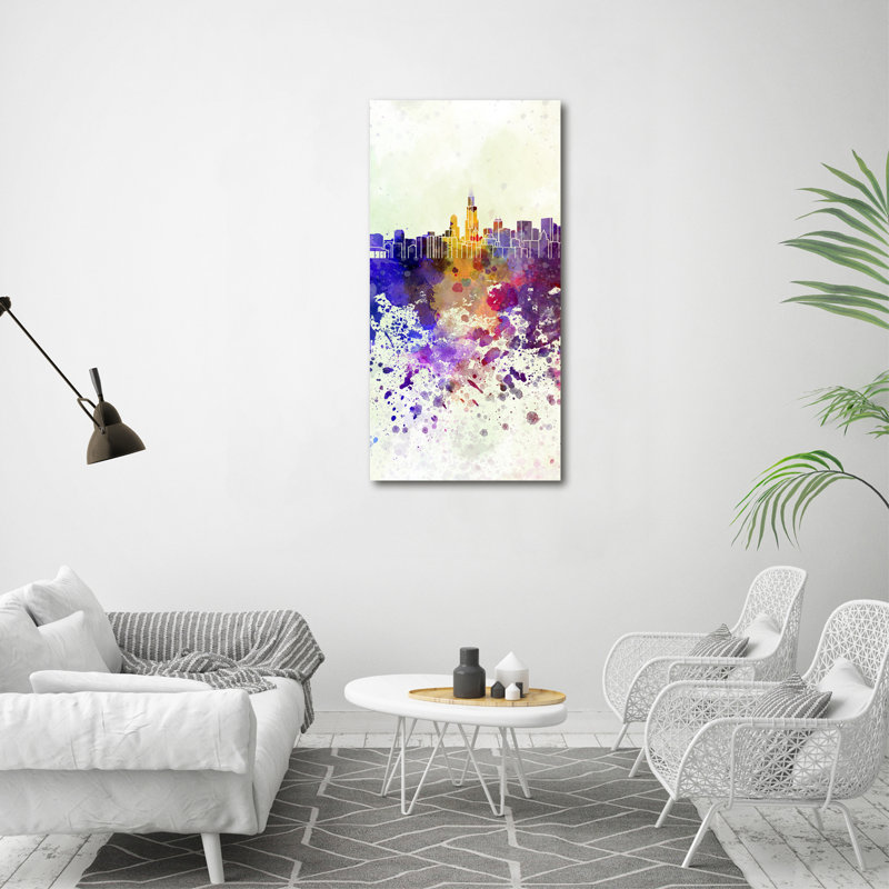 Colorful Chicago - Wrapped Canvas Print