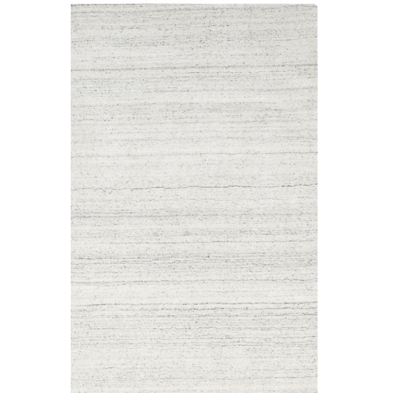 Tapis gris clair tissé à la main Mcelroy, Rectangle 6 pi x 9 pi