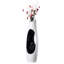 Vase à fleurs moderne au design unique et blanc avec intérieur noir, pour le salon, le vestibule ou la salle à manger, 43 pouces