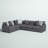 Ainsley 4-Piece Upholstered Sectional in Dark Gray-92568278