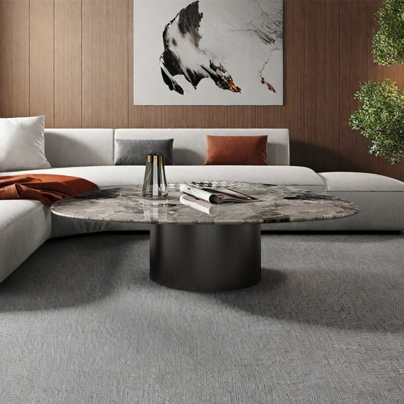 Light luxury triangle marble coffee table