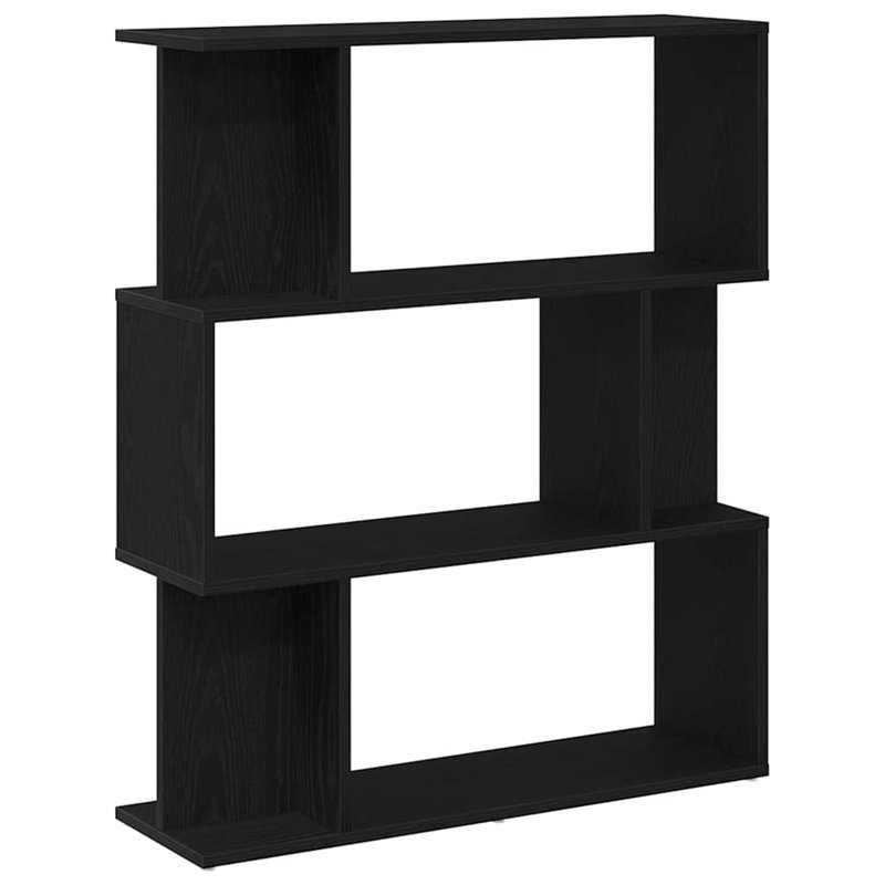 Hawkes 96cm H x 80cm W Chipboard Standard Bookcase, Black Oak