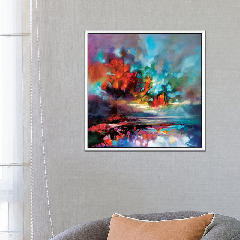 Solidify I by Scott Naismith - Painting on Canvas, White Framed, 66.04 cm H x 66.04 cm W