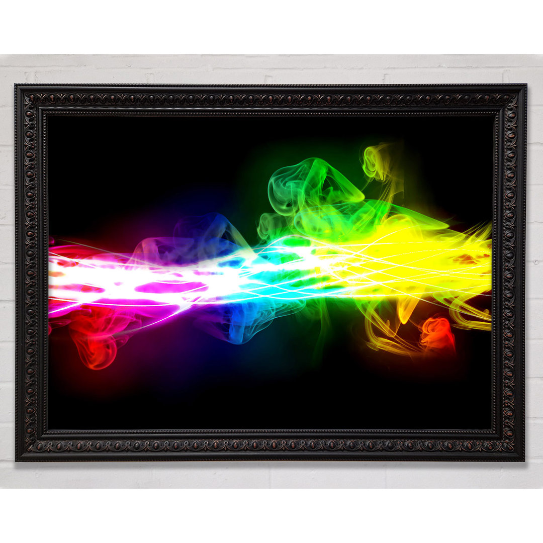 Gerahmtes Wandbild Rainbow Smoke Contrast