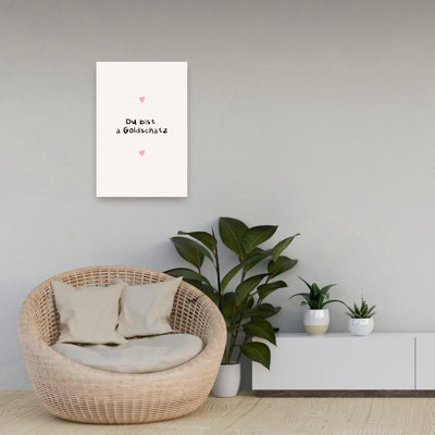 «Sweet German Love Message», impression murale romantique minimaliste