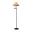 Lampe sur pied en quincaillerie, tissu et marbre de style médiéval