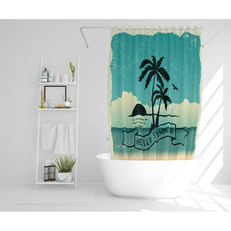 Aniyah Polyester Shower Curtain, 168cm H x 168cm W