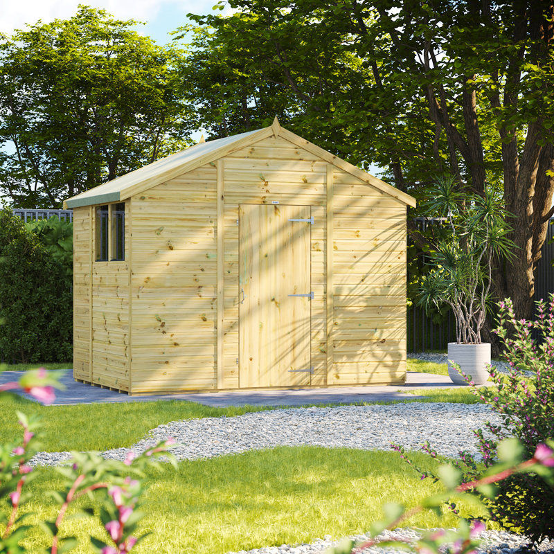 Powersheds 6 x 10ft Premium Pressure Treated Timber Apex Garden Shed