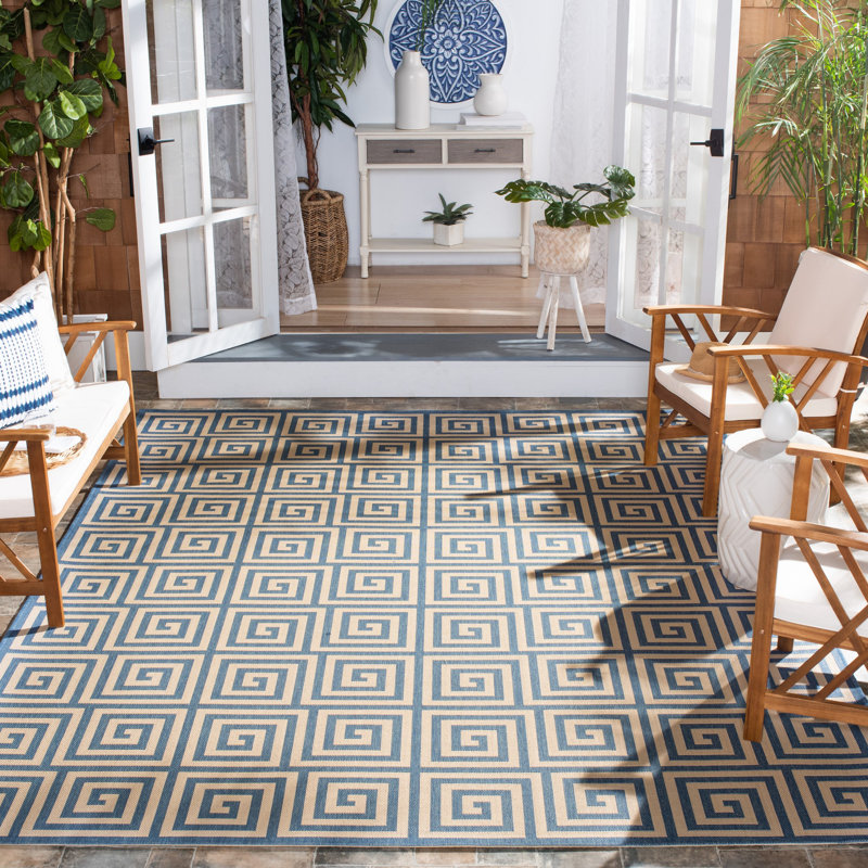 Carovella Performance Geometric Indoor/Outdoor Area Rug, Rectangle 9' x 12'