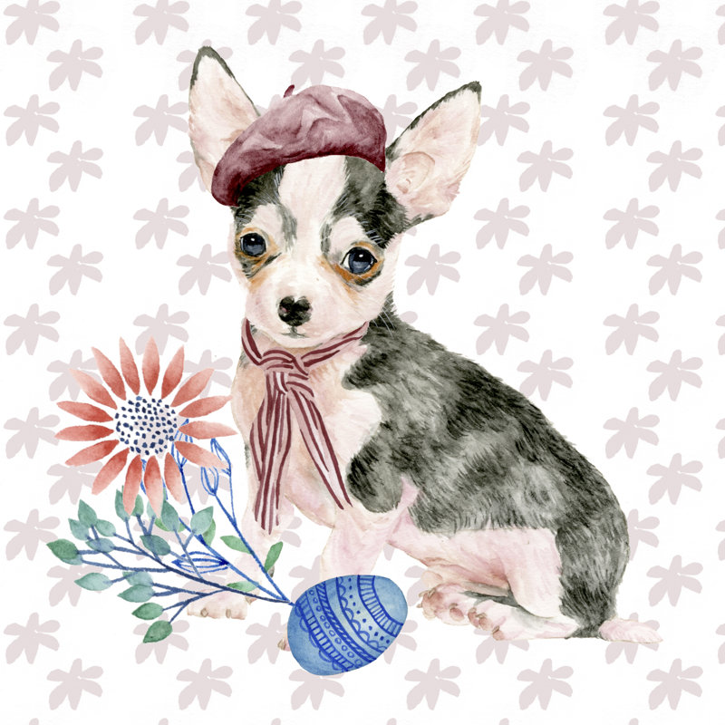 Easter Pups II - Wrapped Canvas Print, 122cm H x 122cm W