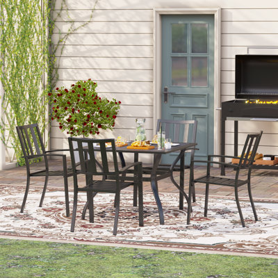 Leonard 4 - Person Patio Dining Set with Square Table